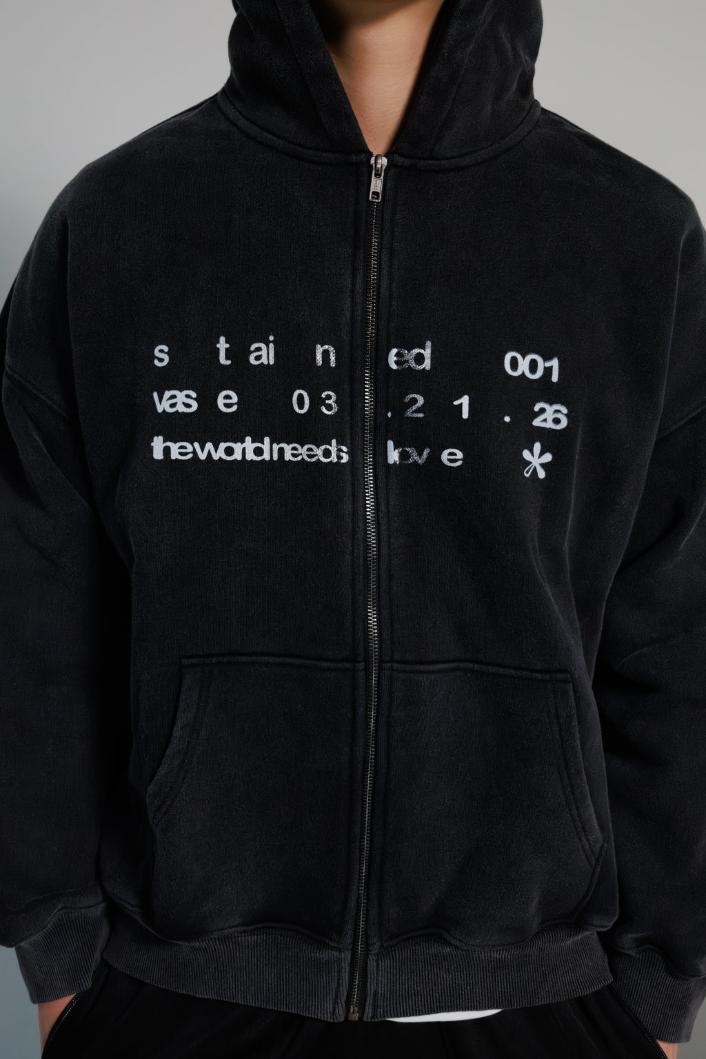 "THE WORLD NEEDS LOVE" ZIP UP